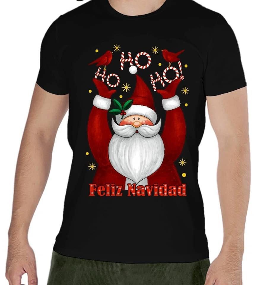 CAMISETA NEGRA NAVIDAD HO HO 231302