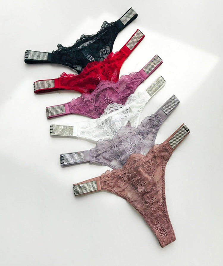 4 TANGA ENCAJE ESTILO EUROPEO