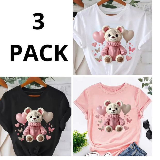 CAMISETA DAMA PACK DE 3 OSOS