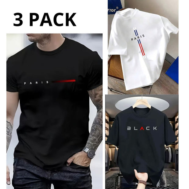 CAMISETA HOMBRE PACK DE 3 PARIS