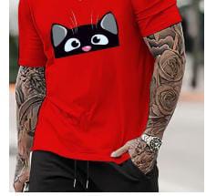 CAMISETA ROJA HOMBRE GATICO