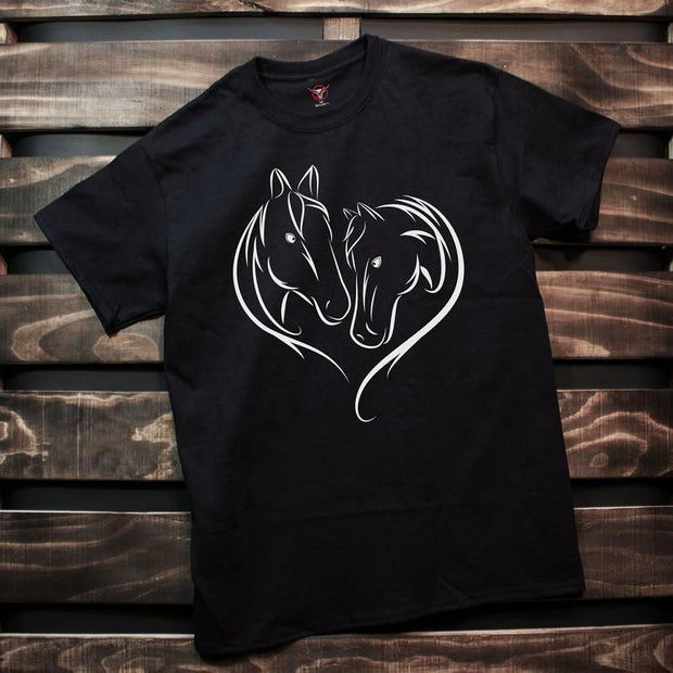 CAMISETA CORAZON CABALLO 319