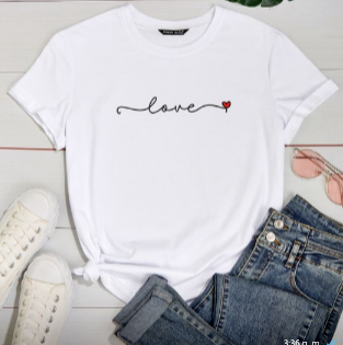 CAMISETA DAMA LOVE LETRA