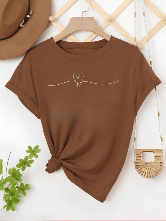 CAMISETA DAMA CAFE CORAZON LINE