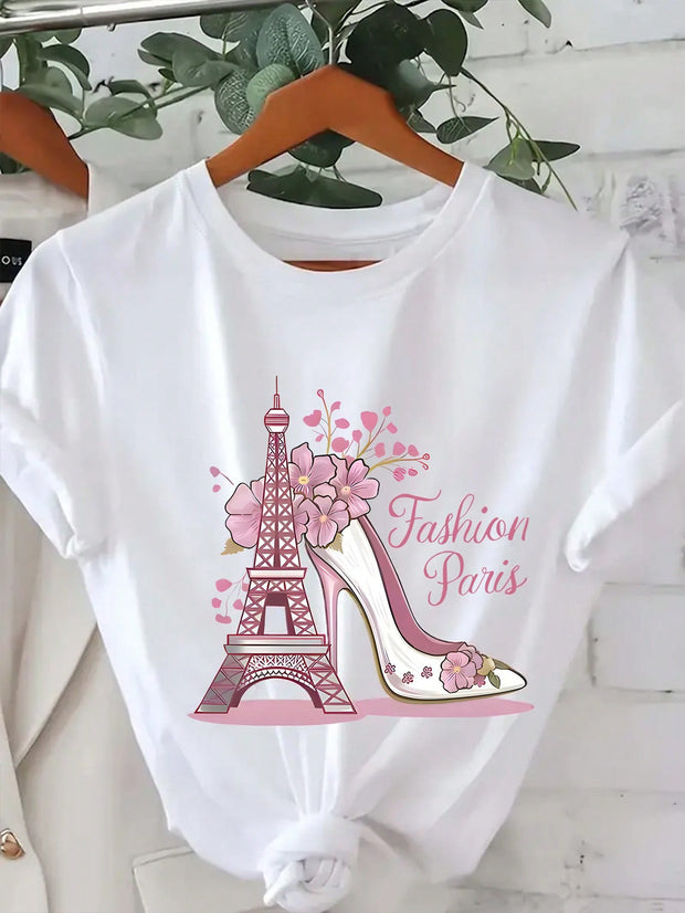 CAMISETA DAMA BLANCO FASHION PARIS