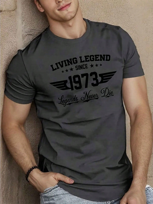 CAMISETA HOMBRE GRIS  LEYEND 1973