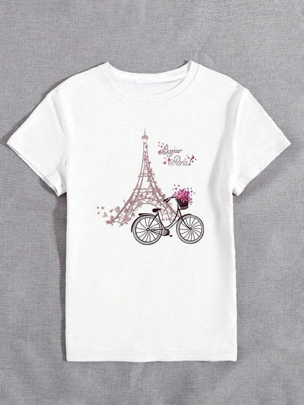 CAMISETA BLANCA DAMA BONJUOR PARIS
