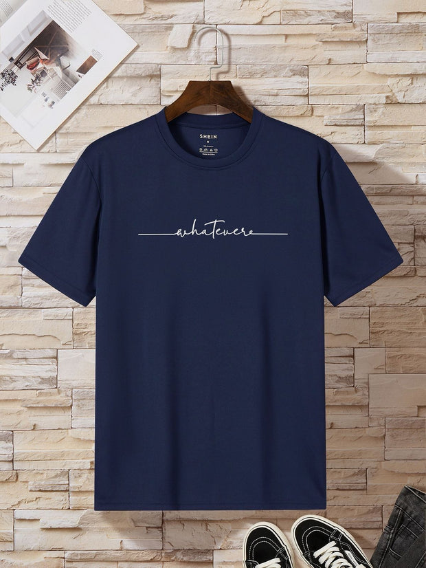 CAMISETA AZUL OSCURO WHATEVER