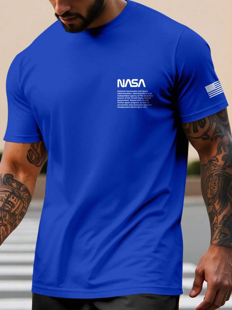 CAMISETA HOMBRE AZUL REY NASA