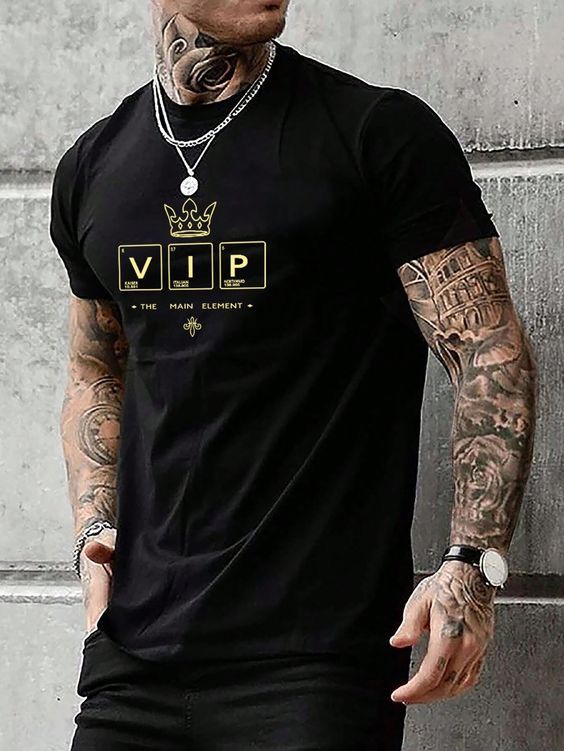 CAMISETA HOMBRE NEGRA V.I.P
