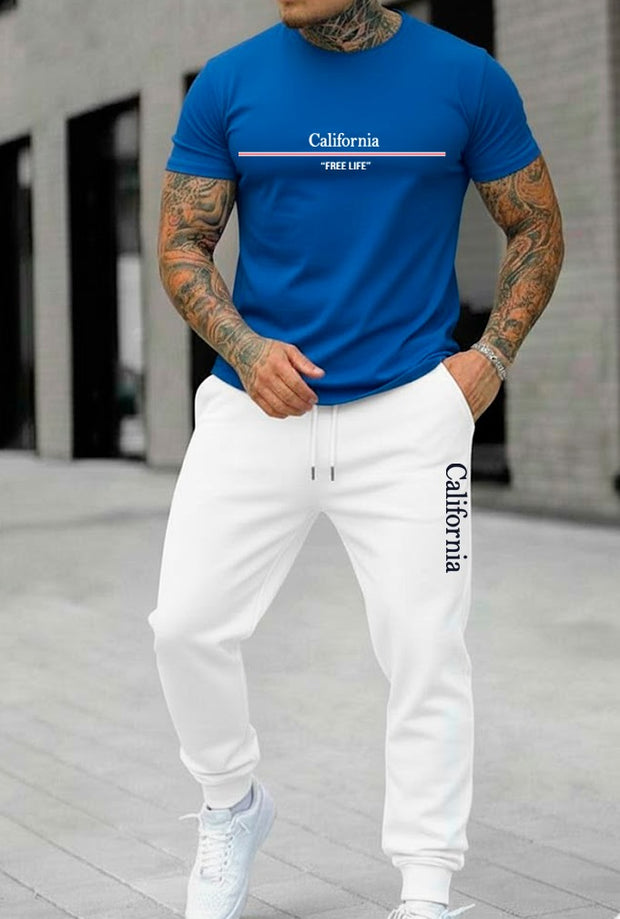 CONJUNTO HOMBRE JOGGER CALIFORNIA AZUL -BLANCO