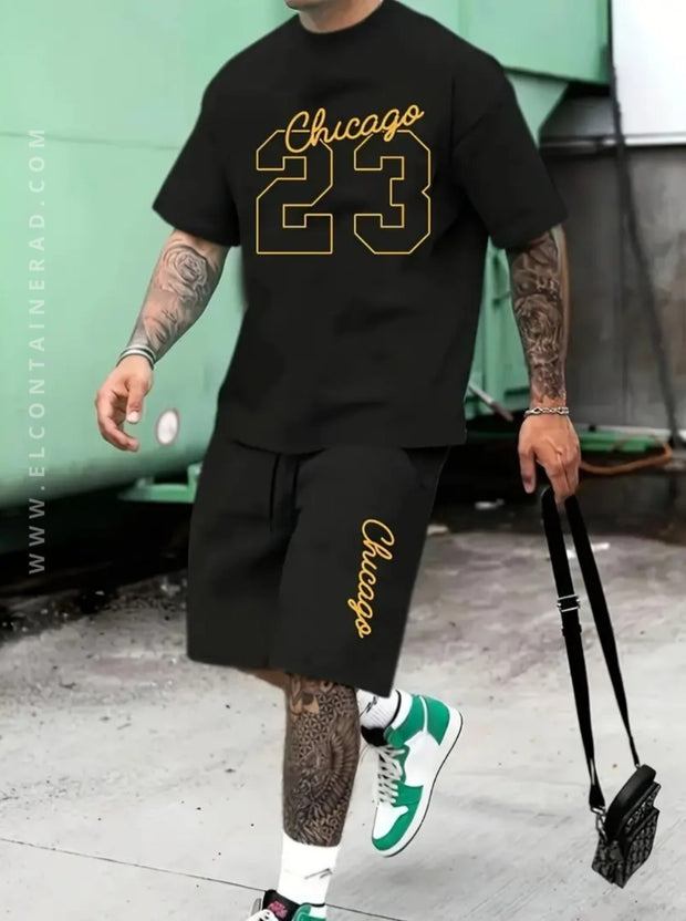 CAMISETA NEGRA HOMBRE CHICAGO 23