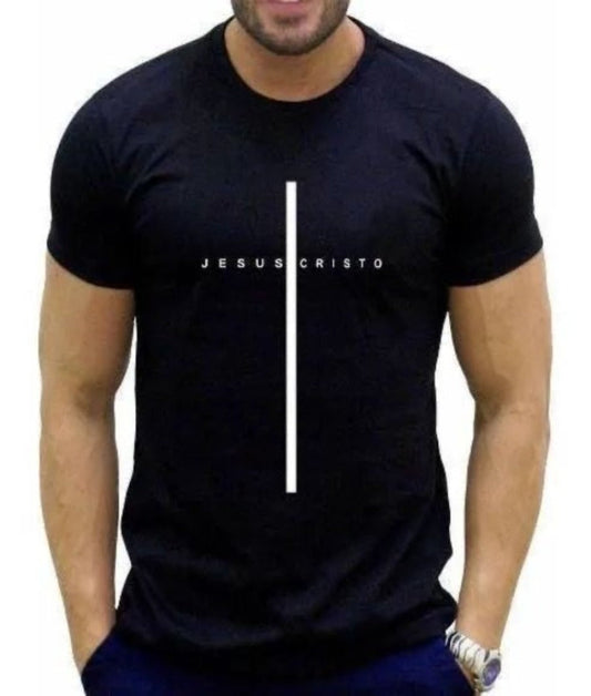 CAMISETA AZUL JESUSCRISTO  1002